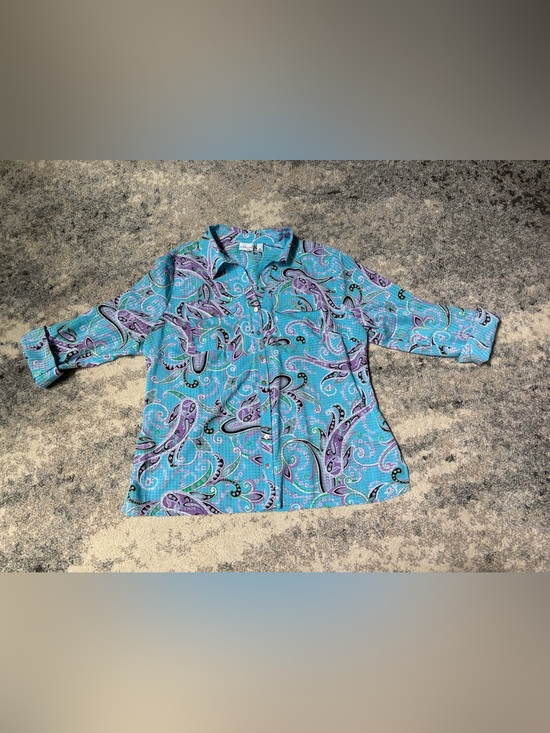 Kim Rogers Tops - Kim rogers curvy 1x women’s button down top